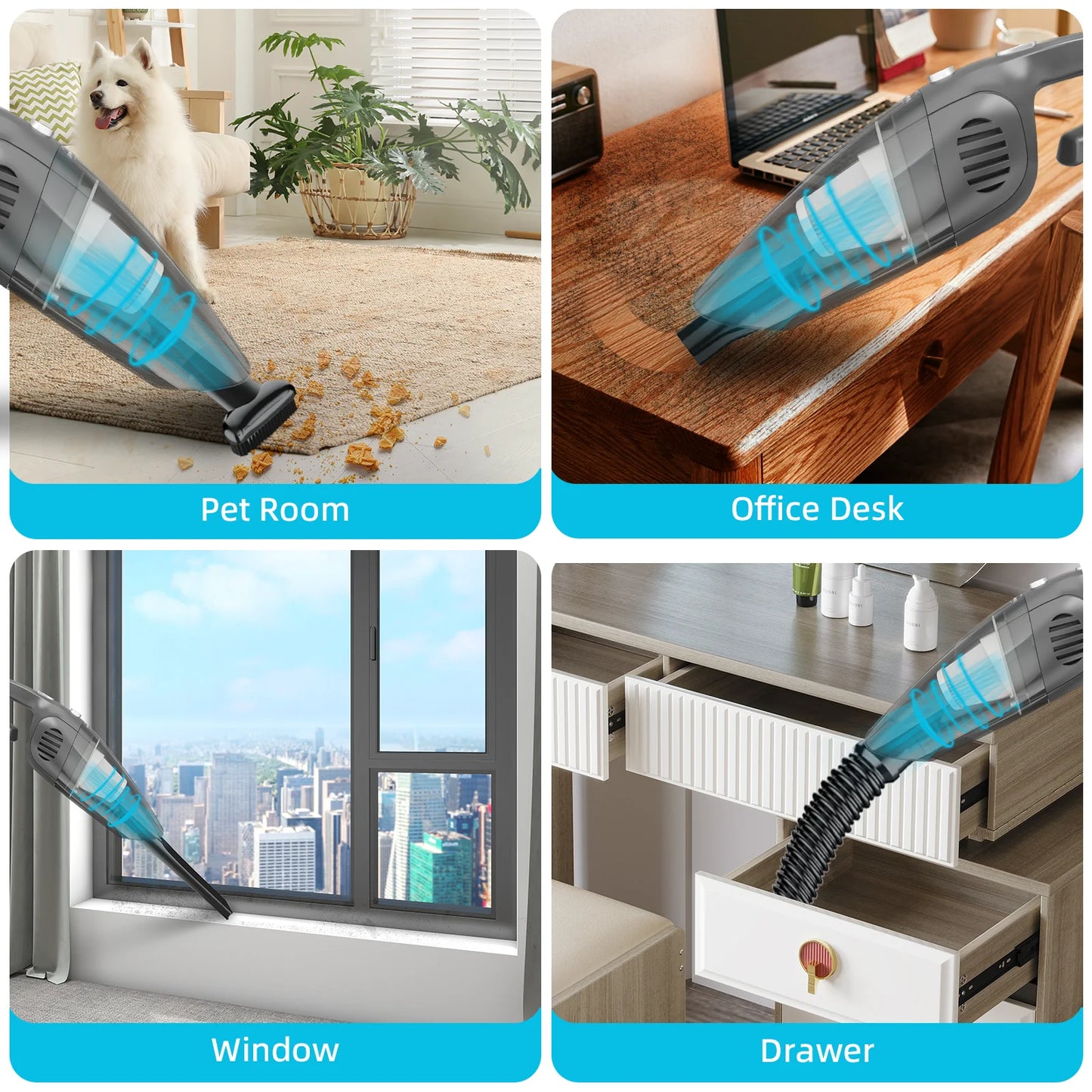 Handheld Vacuum Cordless Portable Car Vacuum Cleaner for Car Cleaning