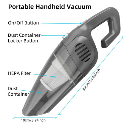 Handheld Vacuum Cordless Portable Car Vacuum Cleaner for Car Cleaning